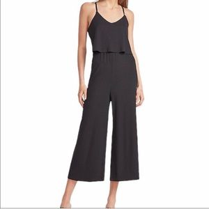 Ribbed cropped wide leg jumpsuit - Express